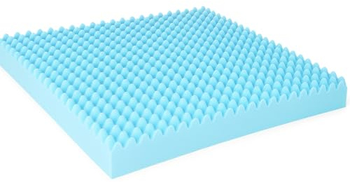 Orthopaedic Egg Crate Mattress Topper 2 Inch Thick – Convoluted Firm Foam for Back Support, Comfort, Pressure Relief & Airflow – Cut to Size, UK Made (Single)