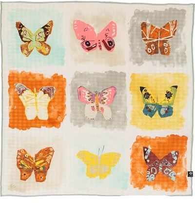 FRAAS Damen Nickituch aus Seide | Schmetterlings-Print bunt | 51 x 51 cm Powder Mint