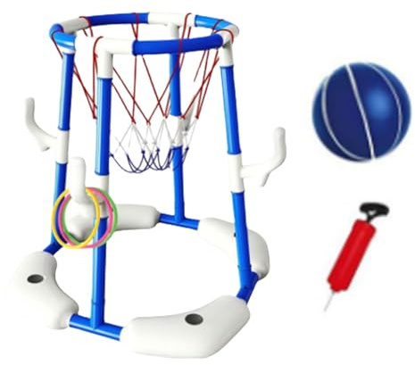 Snorvixre Piscine de plein air, panier de basket, pneu flottant, jouet, cadeau pour enfants et adultes, jouets aquatiques en plein air