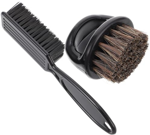 OFFIGAM Bartpflege Satz für Männer mit Kunststoff Schnurrbartbürste und Nackenbürste 1 Satz für Haarschnitte und Haarstyling zur Sauberen Kopfhaut und Haarlinie