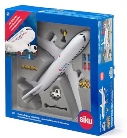 SIKU | Miniatur Linienflugzeug Bon Voyage | Spielzeug aus Metall und Kunststoff | Realistisches Modell im Maßstab Weiß | Geschenk für Kinder ab 3 Jahren | Sammlung Luftfahrzeuge