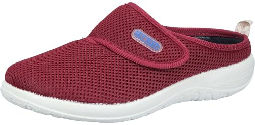 Fly Flot Damen Pantoffel Hausschuh Mesh breiter Klett 320308
