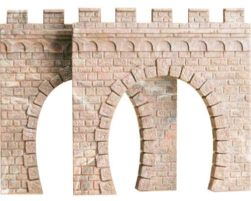 Auhagen 43608.0 - Tunnelportale eingleisig, 92 x 92 mm, bunt