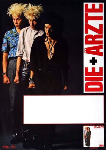 Premium Poster/Plakat | DIN A1 | Live Konzert Veranstaltung » Die Ärzte - Debil, Ohne Stadt 1985 «