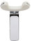 D&A Grip Professioneller Gitarren-Aufhänger, Wandhalterung, gepolsterter Metall-Gitarrenaufhänger, Wandhalter für Akustikgitarre, Bass- und Instrumentenhälse bis zu 5,4 cm, Weiß/Chrom
