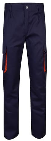 Velilla 103004 - Pantaloni multitasche (Taglie 54) colore blu marino e arancione