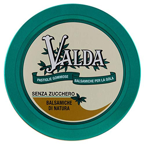 Valda Caramelle per La Gola, Pastiglie Gommose Balsamiche, Senza Zucchero, con Olio Essenziale di Eucalipto e Levomentolo, 50 G