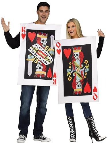 Fun World King & Queen of Hearts Adult Sized Costume Set