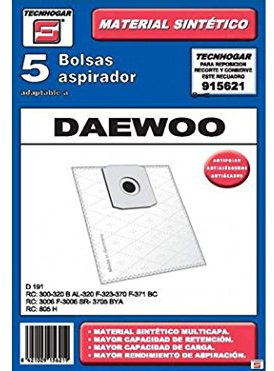 ersa 915621 - Bolsa aspirador sintetica 915621 5un, blanco