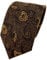 TigerTie Krawatte gold bronze schwarz Paisley - Binder Tie Polyester