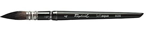 Raphael SoftAqua Mini Pinceau Aquarelle écureuil, serpillère, 4, Naturel