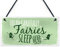 RED OCEAN Fairies Sleep Here Garden Plaque Gift Fairy Shabby Chic Gardening Sign Home Decor