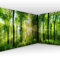murando - selbstklebende Eckfototapete Wald 539x250cm Foto Tapete Tapetenfolie Möbelfolie Wandverkleidung Motivtapeten Bildtapete Wohnzimmer 3d Effekt Landschaft Natur grün Baum c-A-0058-a-b