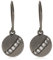 XEN Ohrhänger mit 12 Weißtopase ca. 0,26 ct. Black Rhodium