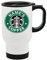Personalised White Metal Travel Mug Cup. Your Name Printed Mug Coffee Tea Cup. (15oz White Travel Mug) by CiderPressMugs®