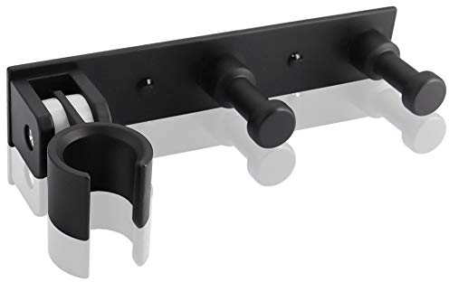HONZUEN Universal Duschbrause Duschkopf Halterung mit Haken, Aluminium Brausehalter Verstellbar Selbstklebend Duschkopfhalterung Shower Head Holder Duschhalterung Wand Brausehalterung für Handbrause