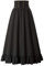 Gothic Steampunk Cosplay Rock Viktorianisch Lang A-Linie Rock Festlich Karneval Kostüm Schwarz M