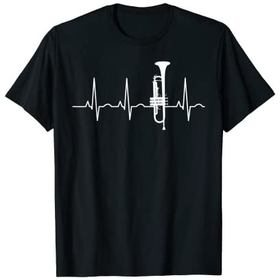 Trompeter Herzschlag Trompete Spieler Musik Jazz Geschenk T-Shirt