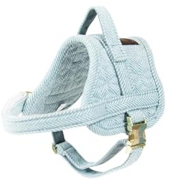 Kentucky - Body Safe Hundegeschirr - Wolle - Hellblau - Größe L - 63-85cm