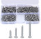Zhujiehigh 200 Pcs M3 Stainless Steel Self Tapping Screws Assortment, Cross Pan Flat Head Wood Screw Set, Countersunk Woodworking Fastener Cross Groove Screws - M3x12 mm/16 mm/20 mm/25 mm