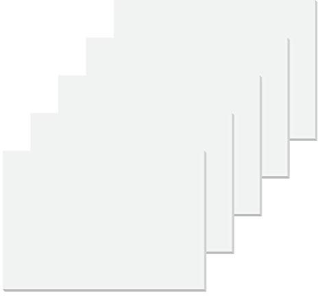 SIGEL SY510 5er Pack weiße Papier-Schreibtischunterlage, Malblock blanko, ca. DIN A2 - extra groß 59,5 x 41 cm, 50 Blatt, 80 g