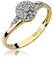 MARKO Verlobungsring aus Gelbgold für Damen mit 0,20 Karat Diamanten, 14 Karat Gold (585) | Goldring mit Box | Goldring für Frauen r.22