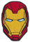 Marvel © Avengers Iron Man Head - Iron on Patches Aufkleber Aufkleber Applikationen, Größe: 7 x 4,7 cm