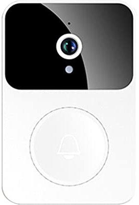 Singular-Point Smart Wireless Doorbell, Remote Video Doorbell, Home Intercom Hd Night Vision Anti-Theft Doorbell, Wifi Connection, Two-Way Talk, App Control, No-Disassembly Cycle Charging (White)