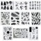 NA Yayatty 10 Blätter Silikonstempel Clear Stamp Pflanze Clear Stempel Silikon, Vintage Silikon Stempelset Pflanzen Feder Clear Stamps für DIY Journal Scrapbooking
