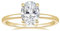 Titaniumcentral Ringe für Damen Silber 925 Solitärring 3CT Oval Zirkonia Verlobungsringe Versprechen Ring Eheringe Rosegold Gold (Gelbgold,57 (18.1))