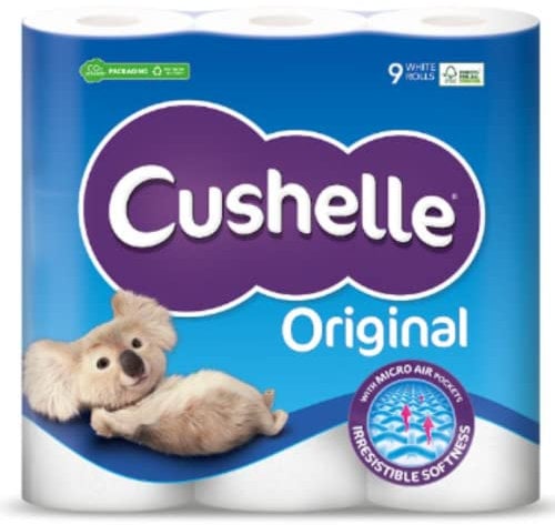 Cushelle White 9 Toilet Rolls x Case of 5
