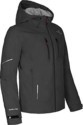 Bergson SKIEN Thermo | Herren Regenjacke, leicht wattiert, recycelt, 20000 mm Wassersäule, Black [900], 64 - Herren