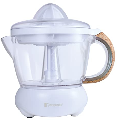 Bergner Naturally - Exprimidor de 40W de Potencia - Capacidad de 1.2 Litros - Arranque y Parado Automático - 2 Conos para 2 tipos Fruta