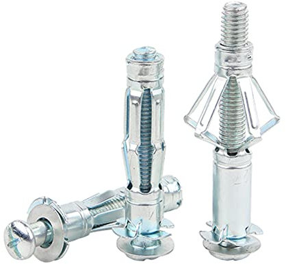 Fungar 10-20 Pezzi M4 Ancoraggi per Pareti Cave Fissaggi Tasselli di Ancoraggio Vite A Espansione Bulloni per Muro a Secco Fissaggi per Pareti