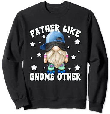 90iger Gartenzwerg Opa In Roller Disco Outfit Für Rollschuh Sweatshirt