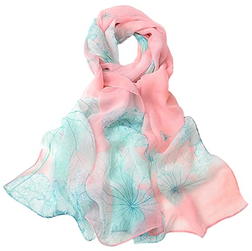 FAIRYGATE Tuch Damen Frühling Seiden Tuch Hochwertiger Schal für Damen Mädchen luftiges Halstuch Seidentuch Seidenschal weiche elegante Chiffon Stola Sommer Herbst Winter A4607