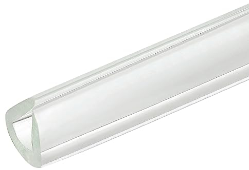 sourcing map U-Kanal-Kantenverkleidung, 1,5 m Länge, Gummischutz, Dichtungsstreifen, Kantenschutz, passend für 9–11 mm Kanten, 94,5 cm B x 4,8 cm H, transparent