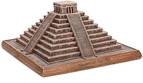 Dekorationen für Zuhause, Kunstwerke, Ornamente für Wahrzeichen von Gebäuden, mexikanische Maya-Pyramiden, dekorative Sammlerstücke, Skulpturen (12,5 x 12,4 x 6,2 cm)