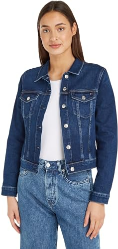 Tommy Hilfiger DNM Slim Jacket WW0WW40654 Chaquetas de Mezclilla, Denim (Kai), 38 para Mujer