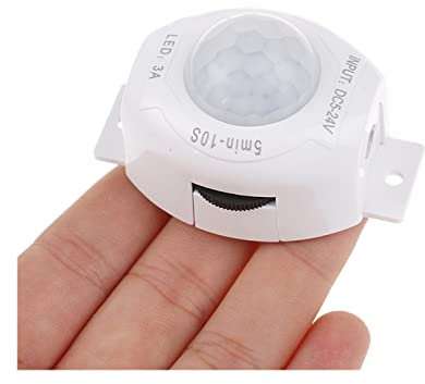 ZAPION 1PC Interruptor de luz con Sensor de Movimiento 5V 12V Sensor de Movimiento DC Detector de Movimiento Barra de luz LED Interruptor automático