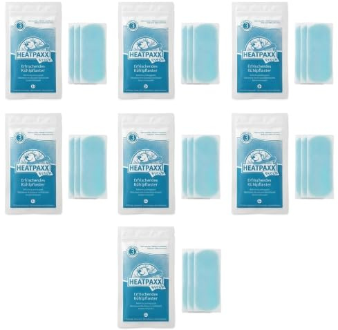 21x HPXfresh® Kühlpflaster mit Menthol zur Abkühlung und Erfrischung (12x5cm) im praktischen 3er Pack.