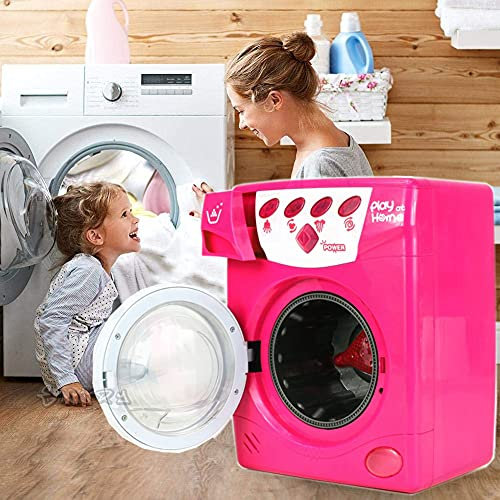 Lavatrice Giocattolo Rosa con luci Suoni e Movimento del cestello CM. 25 X 19 Lava ASCIUGA Gioco per Bambine