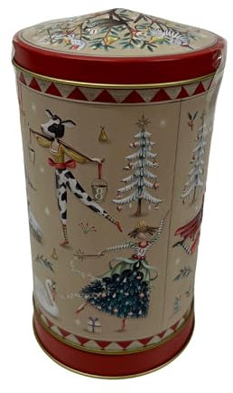 Musical 12 Days Christmas Biscuit Tin Gift Set with Chocolate Chip Cookies | Xmas Biscuit Tin Gifts Filled with Biscuits Inside 150g