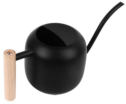 Arrosoir en Métal, Arrosoir de Grande capacité de 1,2 L avec Bec Long pour le Jardinage Extérieur et Intérieur (noir)