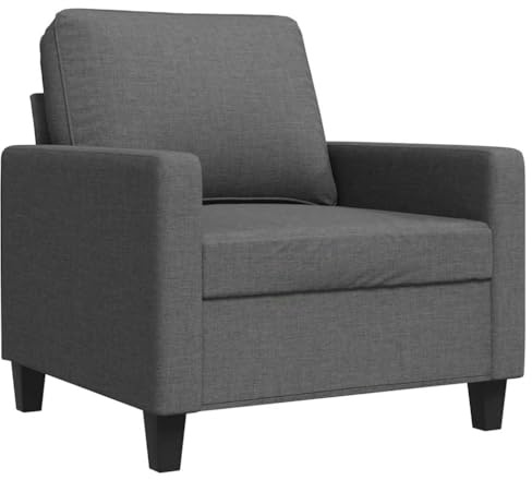 vidaXL Sofasessel Dunkelgrau 60 cm Stoff