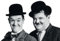 mrdeco Metall Schild 30x40cm gewölbt Laurel Hardy Dick & Doof Lachen Blechschild