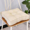 Sitzkissen Stuhlkissen 50x50x9cm für Indoor und Outdoor aus Baumwolle Dicke Polsterung Steppkissen/Bodenkissen, Stuhl Sitzpolster Passt für Haus, Garten, Büro und Autositze,Beige