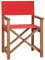 CKioict Stapelstuhl Bistrostuhl Balkonmöbel Regiestuhl Massivholz Teak Rotfür Gärten, Pools, Terrassen