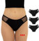 Relixa Periodenunterschwäsche mit Spitze perioden Unterhosen Damen und Mädchen Perioden Slip Damen Menstruationsunterwäsche Period Underwear, 3 schwarz, Spitze, 4XL