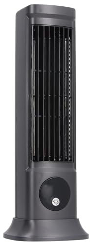 Sxhlseller Ventilador de Torre de Escritorio Oscilante Silencioso Pro – Ventilador de Mesa Compacto de 10 Pulgadas con Ventilador de Caja Pequeño sin Aspas Ajustable de 3 Velocidades para